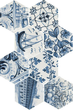 Декор EQUIPE HEXATILE 23216 Patchwork Lisboa 17,6x20,1 см Декор EQUIPE HEXATILE 23216 Patchwork Lisboa 17,6x20,1 см