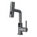 Смеситель для раковины, LED temperature display, SD3028GM, Gunmetal, Black&White арт. 3028GM