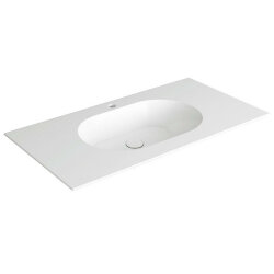 Подвесная столешница с 1 отв. С овальной интегрированной мойкой, Wave Simas, белая арт. WA100 bi*1