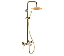 Душевая стойка со смесителем с функцией наполнения ванны REMER Energy EY34X7SS9SSDO, цвет: золото