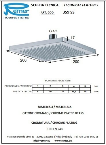 Душевая стойка со смесителем с функцией наполнения ванны REMER Energy EY34X7SS9SSDO, цвет: золото