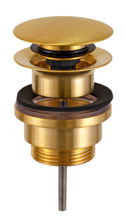 Донный клапан Daniel универсальный 1”1/4, цвет: золото брашированное, арт. A735RDP Донный клапан Daniel универсальный 1”1/4, цвет: золото брашированное, арт. A735RDP