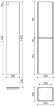 Шкаф-пенал SANCOS Libra подвесной дуб чарльстон, 350х300х1600 мм,  арт. PLB35ECH