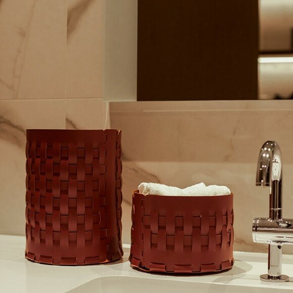 Корзина Bottega ADJ Италия, D20xH12 цвет: коньяк (бордо) арт. 1512.09/30