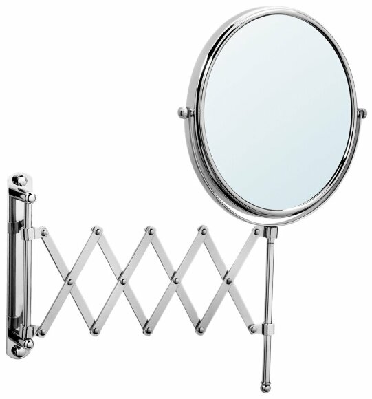 Косметическое зеркало с увеличением хром, Raiber - RMM-1120