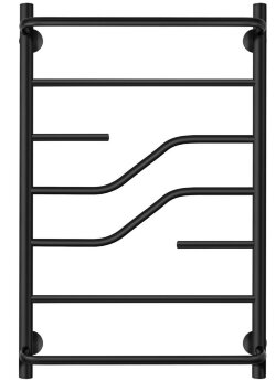 Полотенцесушитель водяной, черный, Secado 80x50, Риволи СП - 4673739228364