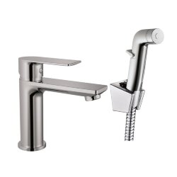Смеситель для раковины с гигиеническим душем хром, Haiba - HB12505