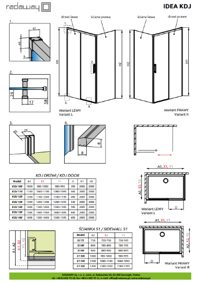 Душевой уголок 1300х100 Radaway IDEA BLACK KDJ 387043-54-01L Душевой уголок 1300х100 Radaway IDEA BLACK KDJ 387043-54-01L