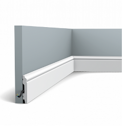 Плинтус из дюрополимера SX165 Orac Axxent Бельгия цвет: Белый