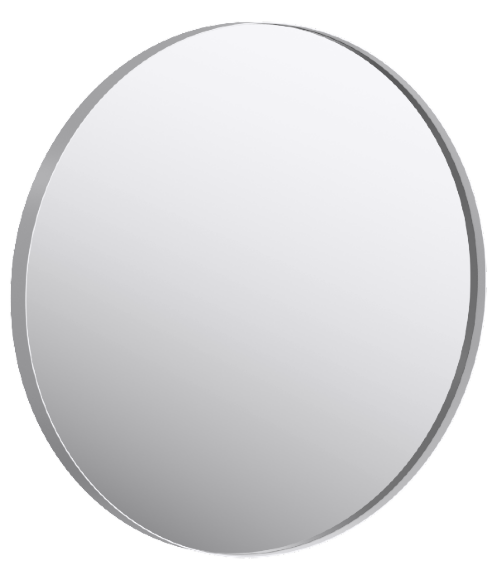 AQWELLA RM Зеркало в металлической раме, цвет белый, диаметр 80 см - RM0208W