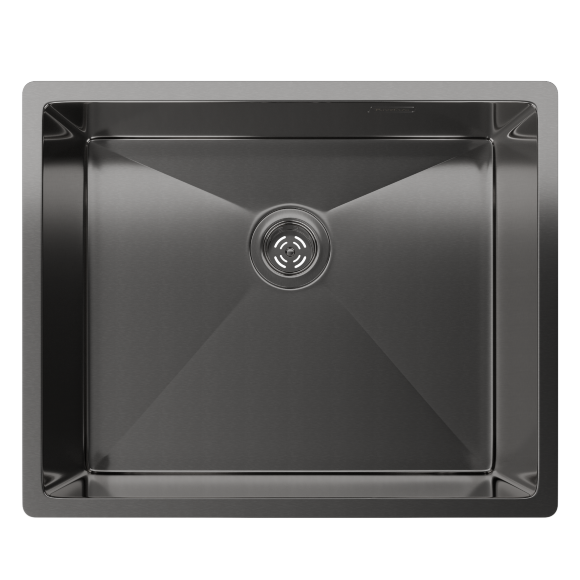 Кухонная мойка Rinox 540x440x200 , 1 чаша, Rivelato, 5444 UN PVD black цвет: черный