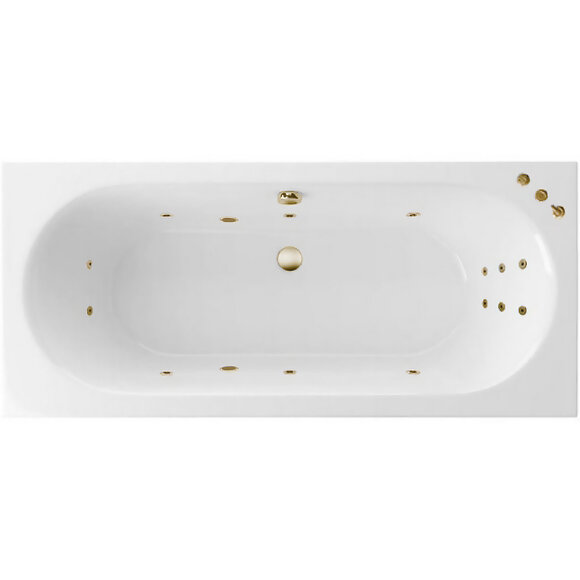 Акриловая ванна Oceana Slim 170x75 с гидромассажем Excellent, WAEX.OCE17S.SMART.BR