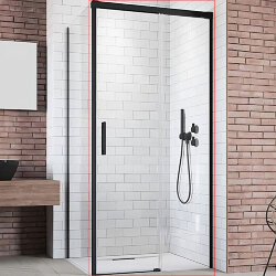 Душевая дверь black kdj 120 r профиль черный стекло прозрачное, Radaway Idea арт. 387042-54-01R