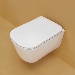 Унитаз подвесной 54х35см, безободковый, с системой экономии воды 3л, c креплением WB9N Kerasan Tribeca цвет: белый