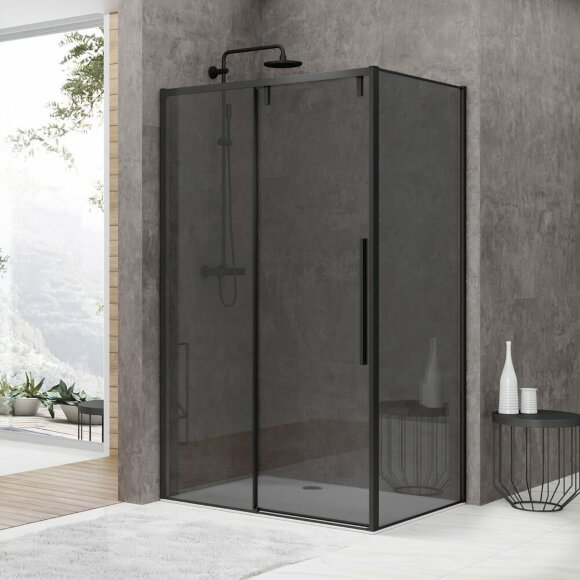 Душевое ограждение (900х1200х1950), S898 Black-Grey, Black&White арт. 8989012