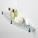 Полка стеклянная с бортиком Leine K-5044WHITE  WasserKRAFT цвет: Хром