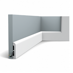 Плинтус из дюрополимера SX183 Orac Axxent Бельгия цвет: Белый