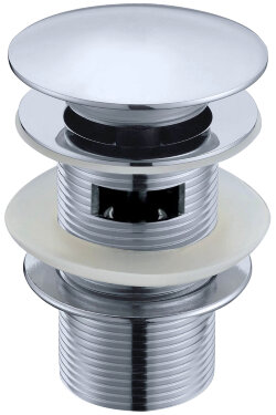 Донный клапан для раковины, автомат(клик-клак), Brillante с переливом Boheme арт. 612/2 цвет: хром