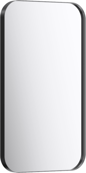 AQWELLA RM Зеркало в металлической раме, цвет черный, 50*90 см - RM0205BLK