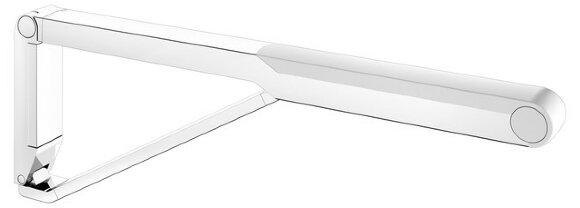 Keuco Складной поручень для установки справа и слева 700 мм, Axess, 35003 010751 цвет: хром, белый
