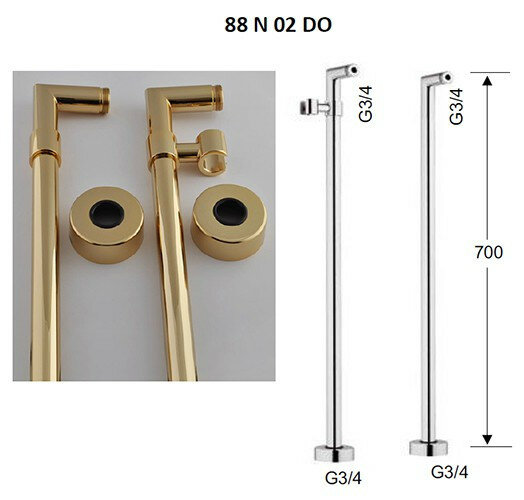 Колонны для напольного смесителя Remer 88N02DO, цвет: золото