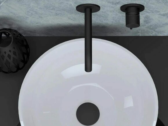 Настенный смеситель для раковины, цвет: черный Remer X STYLE X15PLCFP Настенный смеситель для раковины, цвет: черный Remer X STYLE X15PLCFP