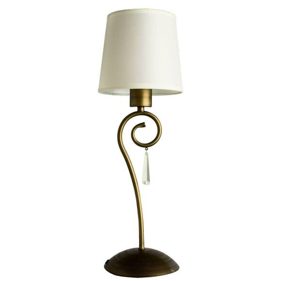 Настольная лампа, вид современный Carolina Arte Lamp цвет:  белый - A9239LT-1BR