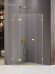 Душевое ограждение L 90x90x200 Avexa gold New Trendy золото арт. EXK-3842