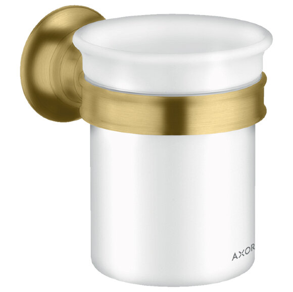 Стакан подвесной, Montreux 42134250 цвет: шлифованное золото/белый, Axor