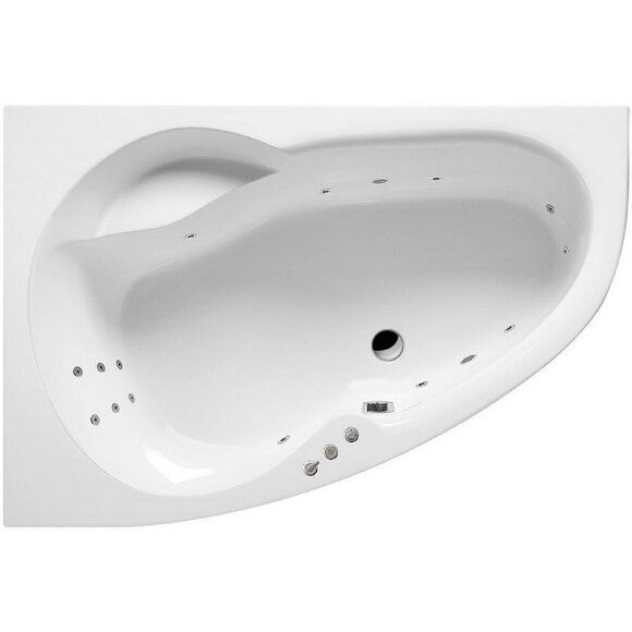 Акриловая ванна Newa 160x95 L с гидромассажем Excellent, WAEX.NEL16.SMART.CR
