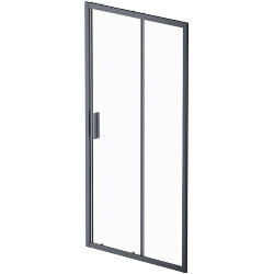Душевая дверь 100 профиль черный матовый стекло прозрачное AM.PM Gem арт. W90G-100-1-195BT