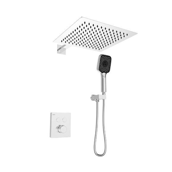Встраиваемая душевая система, GH-9101-C, Chrome, Black&White арт. 9101CGH