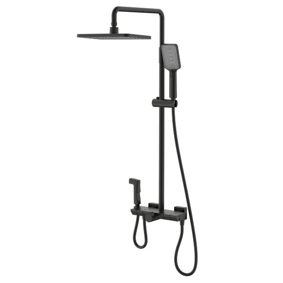 Душевая стойка, U7016B, Matt Black, Black&White арт. 7016B