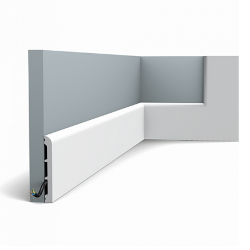 Плинтус из дюрополимера SX184 Orac Axxent Бельгия цвет: Белый