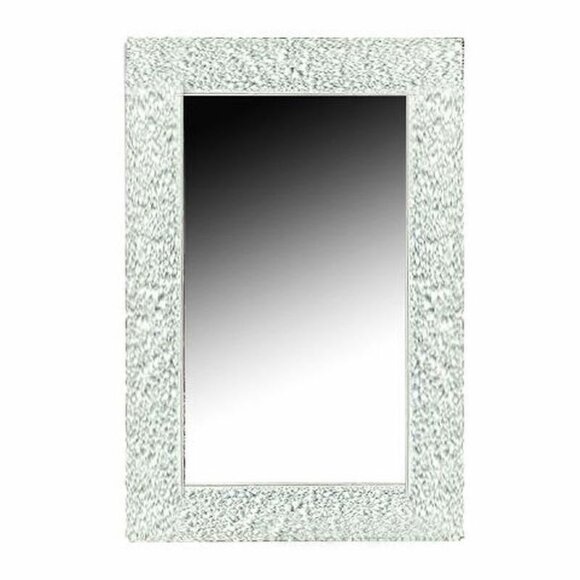 Зеркало AURA 90x60 см с рамой из хрустального стекла с подсветкой цвет: белый глянец ArmadiArt арт. 537