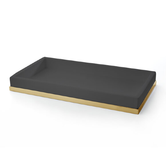 3SC Лоток универсальный, настольный, композит Solid Surface,  Mood Deluxe Black цвет: золото арт. MDN66AGD