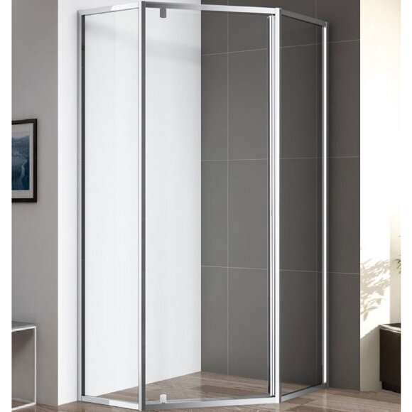 Душевой уголок ECO Хром Cezares - ECO-O-P-1-100-C-Cr