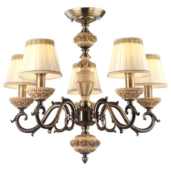 Потолочная люстра, вид арт-деко Cherish Arte Lamp цвет:  белый - A9575PL-5AB