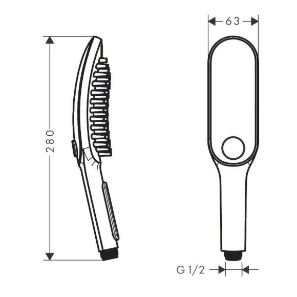 Hansgrohe душ для собак с массажной струей, DogShower, матовый белый арт. 26640700