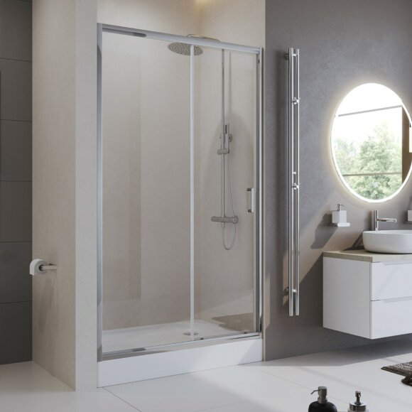 BelBagno Душевая дверь в нишу 150x195 глянцевый хром, Uno-195, арт. UNO-195-BF-1-150-C-Cr