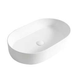 BelBagno Раковина накладная керамическая 610x385x120, овальная, глянцевый белый, арт. BB1479