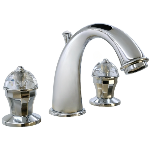Смеситель для раковины, на 3 отв., с донным клапаном, Migliore Prestige crystal, хром арт. 32764