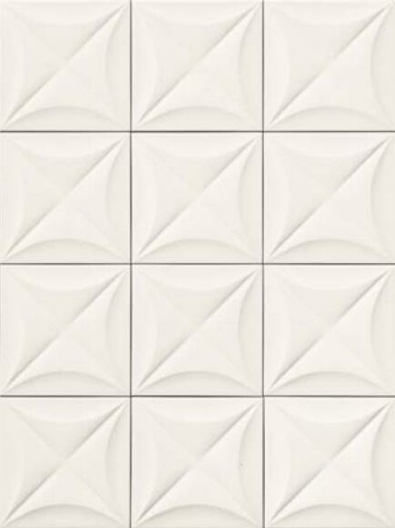 Керамическая плитка 4D Flower White 20х20 (1кв.м) MARCA CORONA арт. УТ-00011356
