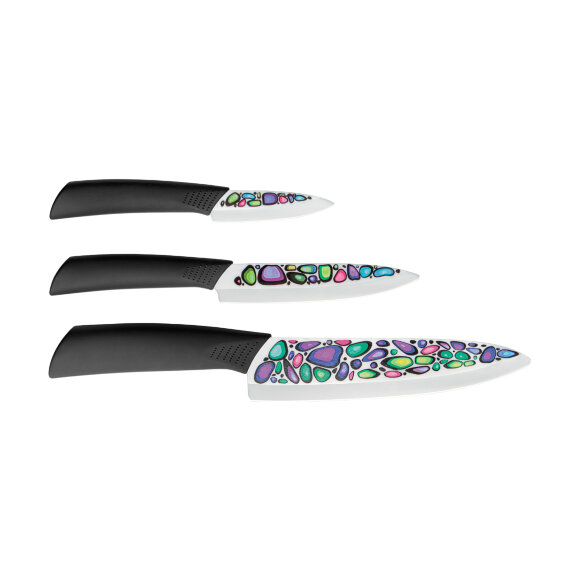 Набор ножей (3 НОЖА) + ПОДСТАВКА  Imari-W-ST-SET, 4992019 Omoikiri