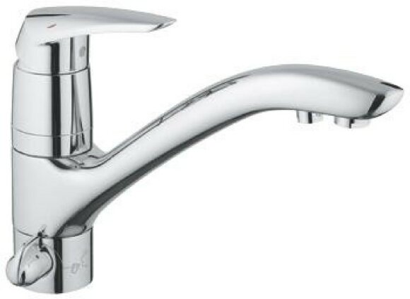 Смеситель для кухни с выводом для питьевой воды (хром) GROHE Eurodisc арт. 33334001