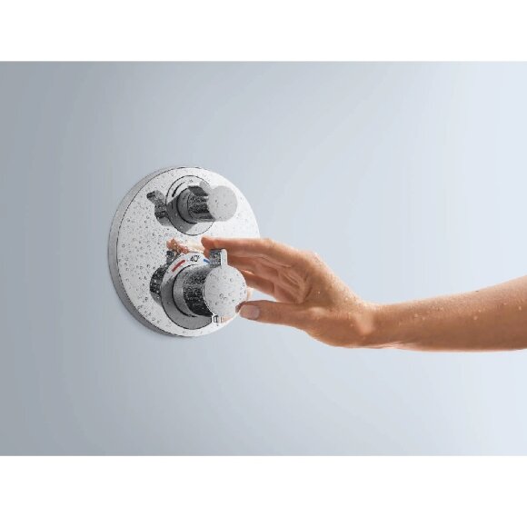 Смеситель для душа, 15757000 Ecostat S Hansgrohe, цвет: с термостатом хром