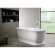 BelBagno Акриловая ванна 170x80, отдельностоящая, овальная, белая, арт. BB400-1700-800