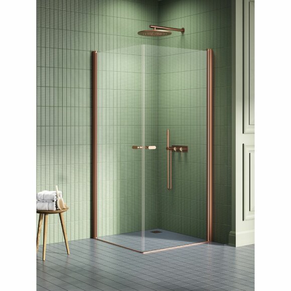 Душевое ограждение 100x100x195 New soleo copper brushed New Trendy брашированная медь арт. K-2016