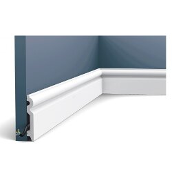 Плинтус из дюрополимера с кабель-каналом SX137 Orac Axxent Бельгия цвет: Белый