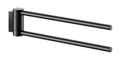 Keuco Держатель для полотенца двойной 300 мм, Plan, 14919 370000 цвет: черный матовый Keuco Держатель для полотенца двойной 300 мм, Plan, 14919 370000 цвет: черный матовый